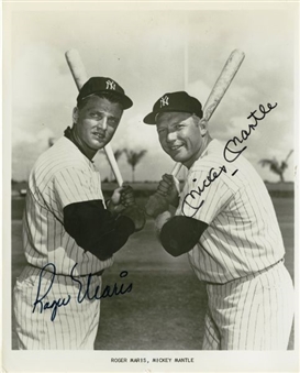 Spectacular Roger Maris and Mickey Mantle Signed 8x10 Photo PSA/DNA  NM-MINT+ 8.5